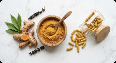 2026 커큐민(강황) 완벽 가이드 — 효능·종류별 비교·하루 권장량·흡수율 높이는 복용법·부작용·약물 상호작용 총정리