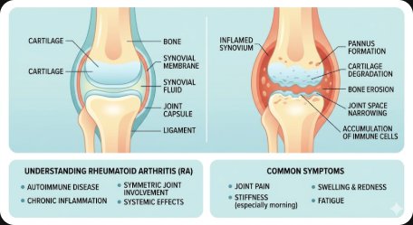 2026 류마티스 관절염(Rheumatoid Arthritis) 완벽 가이드 — 원인·초기 증상·자가진단 체크리스트·진단 검사(RF·항CCP·ESR)·약물 치료(MTX·생물학적제제·JAK억제제)·퇴행성 관절염과 차이·식단·운동·합병증 예방까지 총정리